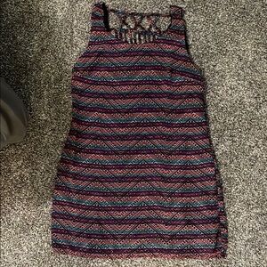 Multicolor Patterned Sleeveless Dress